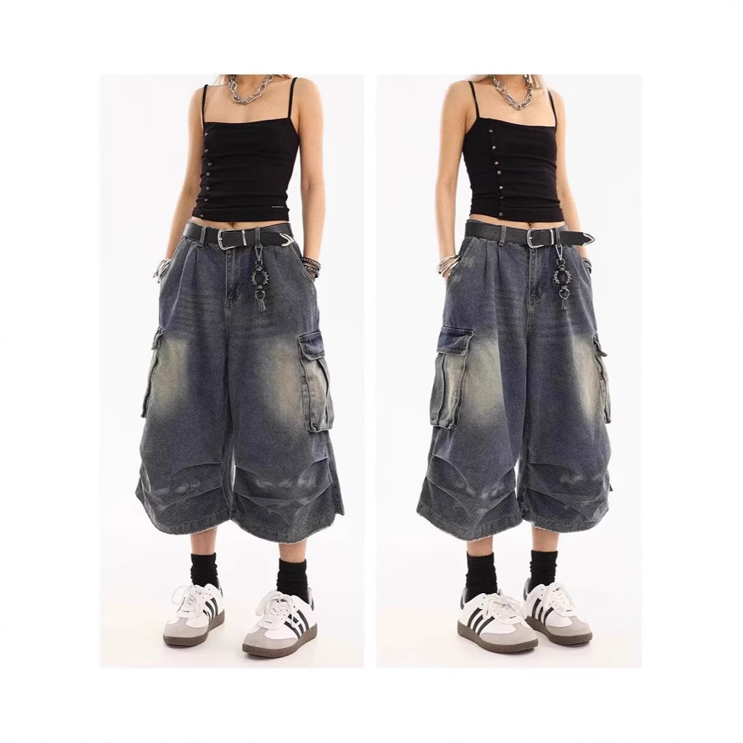 Cargo Pant Wide - 2026 New Plus Size Washed Splatter
