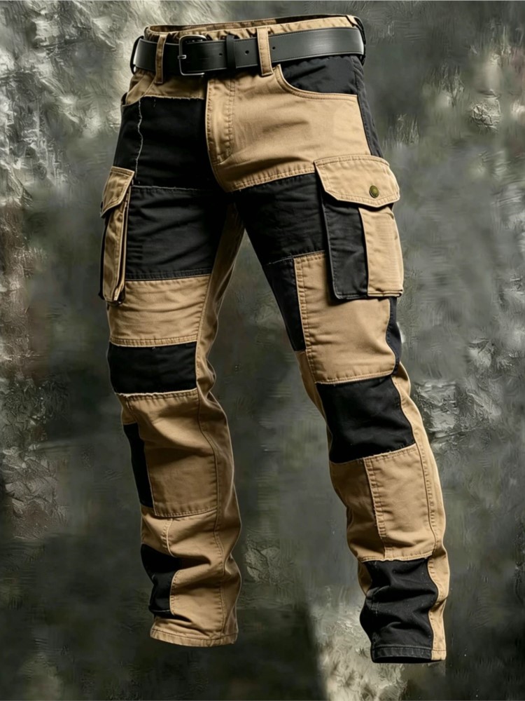 Cotton Men Cargo Pants Khaki C - Cargo Pant Wide ulasan dan harga