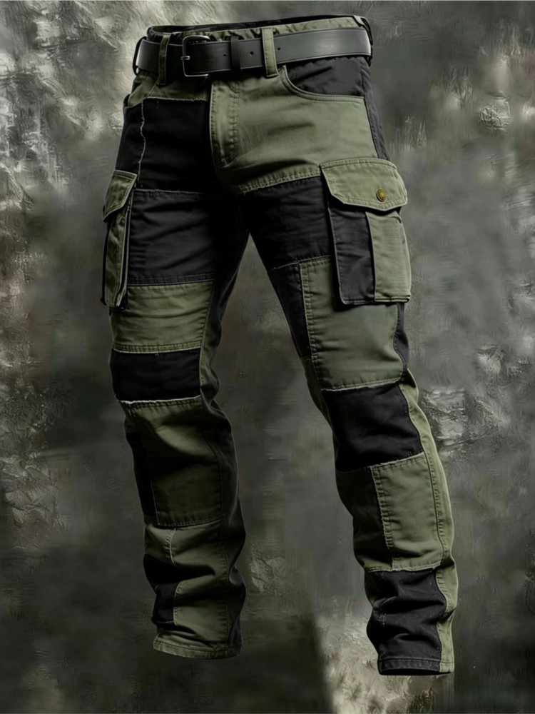 Cotton Men Cargo Pants Khaki C - Cargo Pant Wide ulasan dan harga
