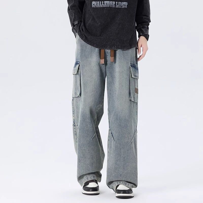 Mens 2026 Spring American Vint - Cargo Pant Wide ulasan dan harga