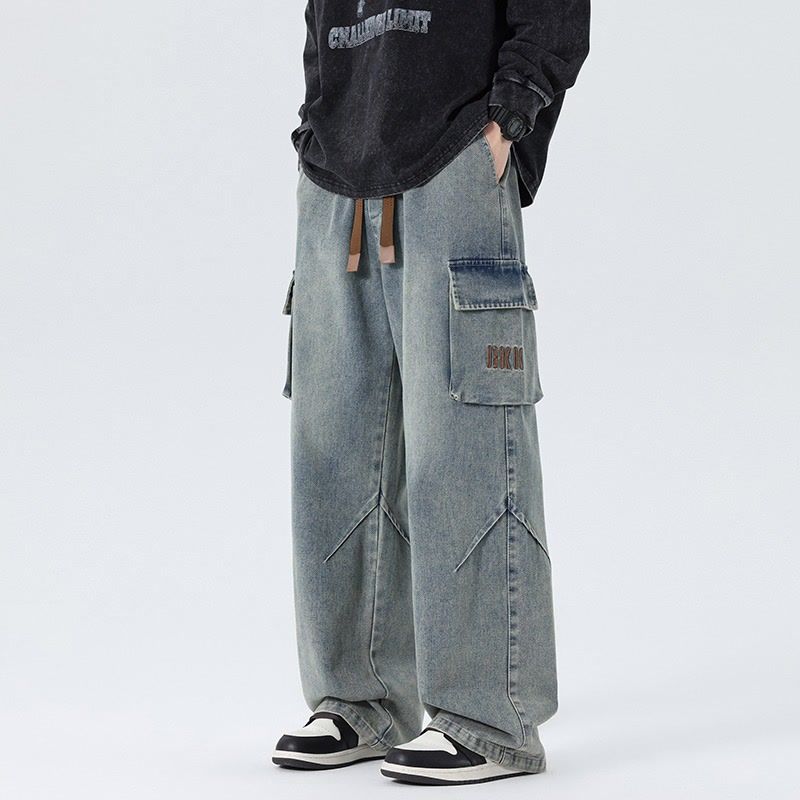 Mens 2026 Spring American Vint - Cargo Pant Wide ulasan dan harga