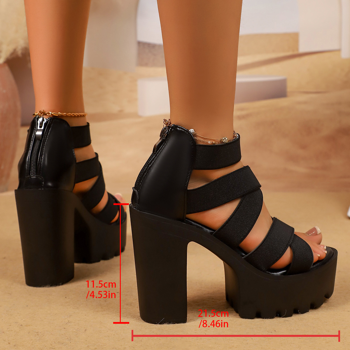 Punk Style Chunky High Heels P - Chunky Sneaker Platform ulasan dan harga