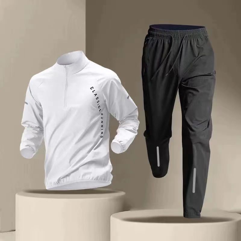Men Half Zip Quick Dry Tracksu - Running Pant Jogger ulasan dan harga