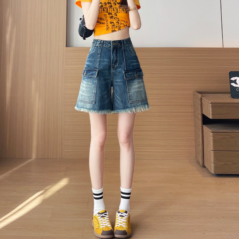 Women's Shorts Jorts High Wais - Cargo Pant Wide ulasan dan harga