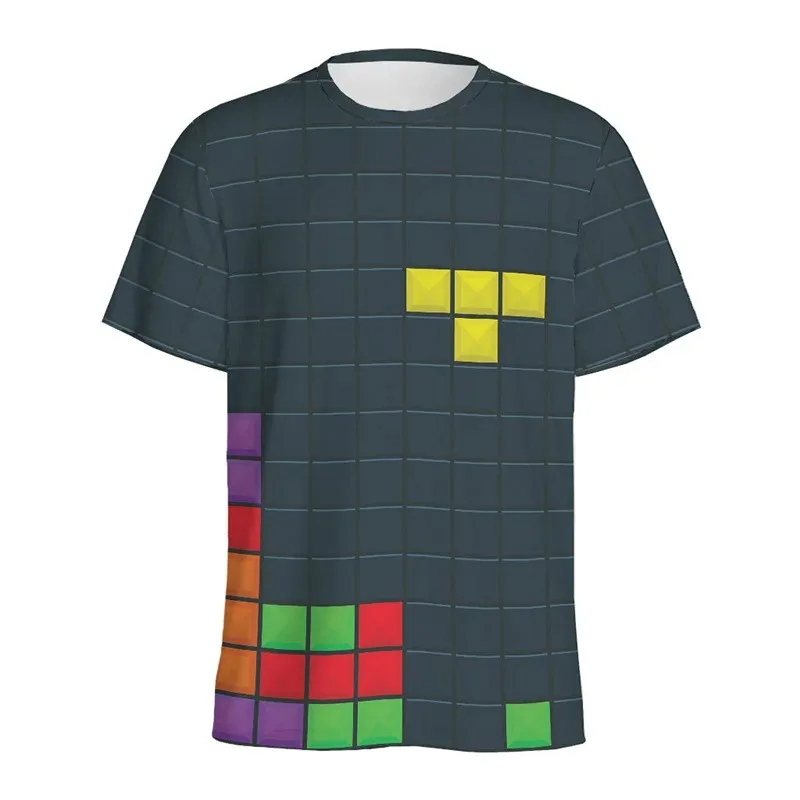 Retro Building Block 3D Printe - Street Fashion Videos ulasan dan harga