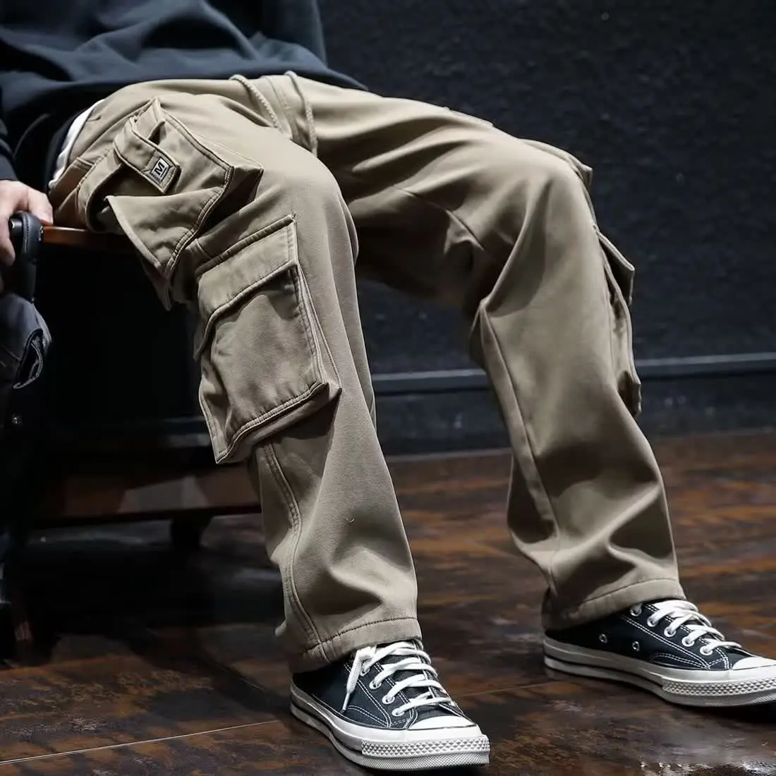 Wide Multi Pocket Trousers Man - Cargo Pant Wide ulasan dan harga