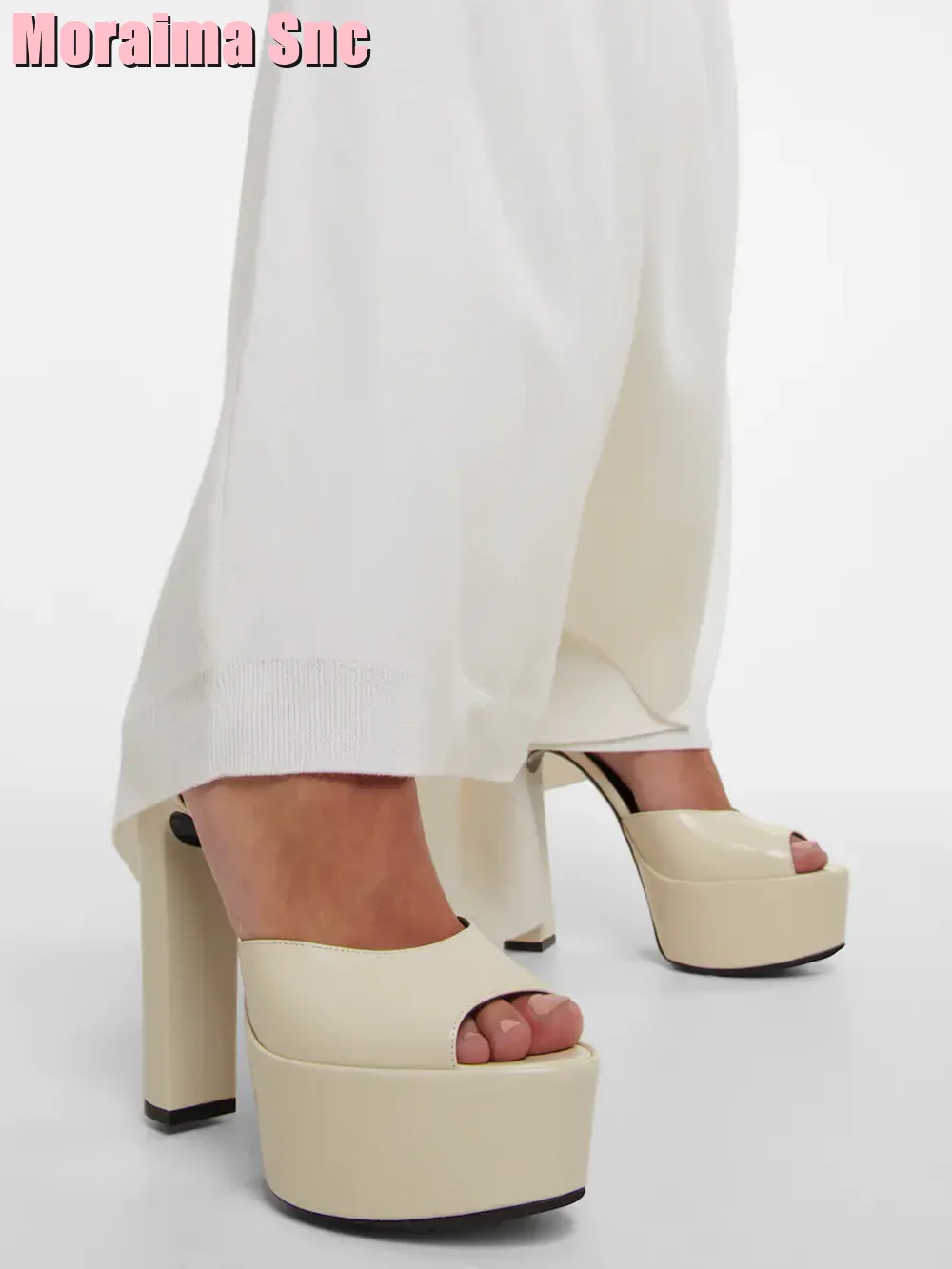 Peep Toe Platform Patent Leath - Chunky Sneaker Platform ulasan dan harga