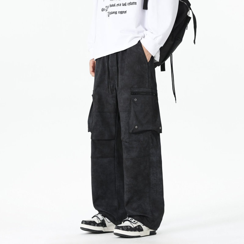 Men's Elastic High-waist Pocke - Cargo Pant Wide ulasan dan harga