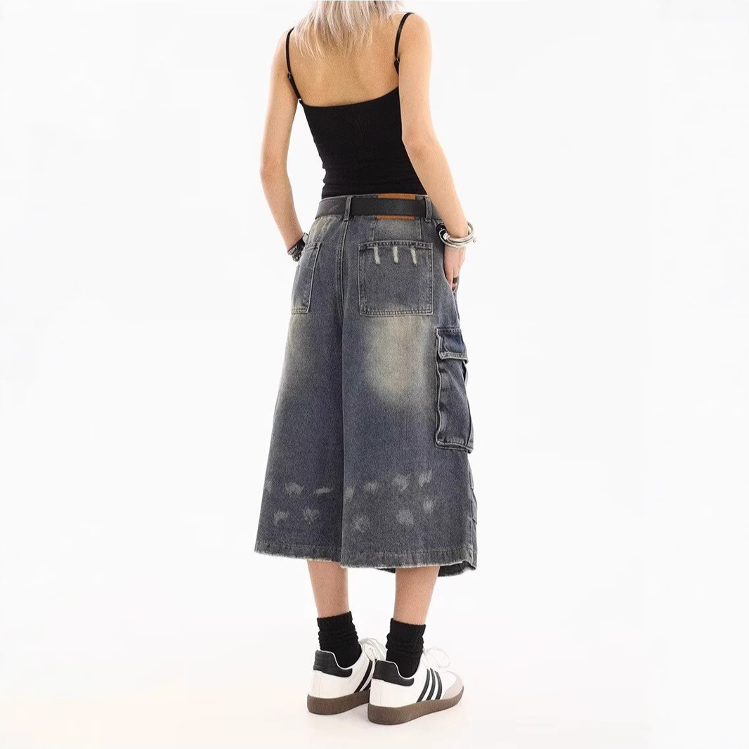 2026 New Plus Size Washed Spla - Cargo Pant Wide ulasan dan harga