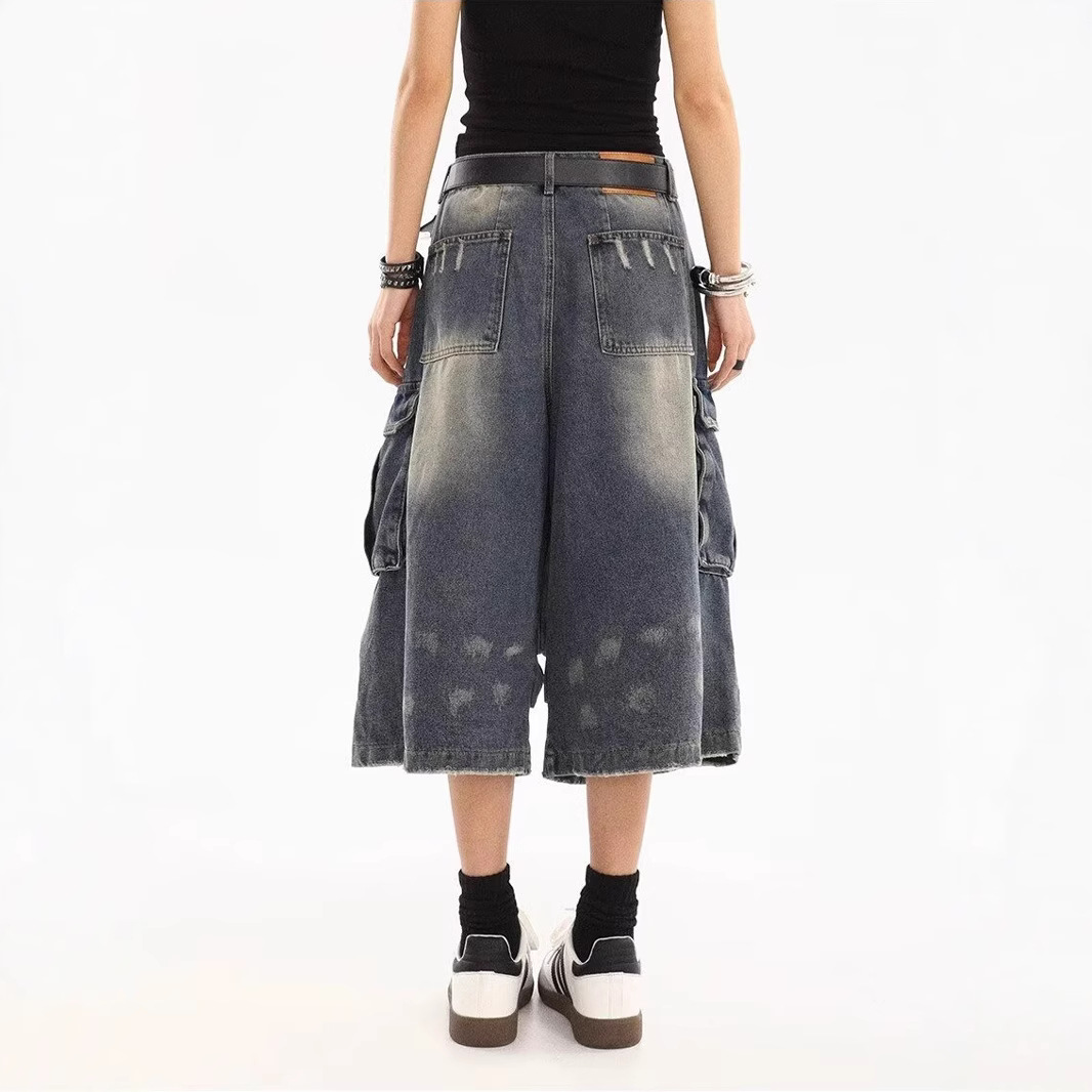 2026 New Plus Size Washed Spla - Cargo Pant Wide ulasan dan harga