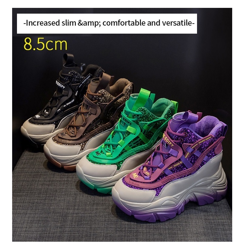 2025 Women's Hidden Wedge Snea - Chunky Sneaker Platform ulasan dan harga