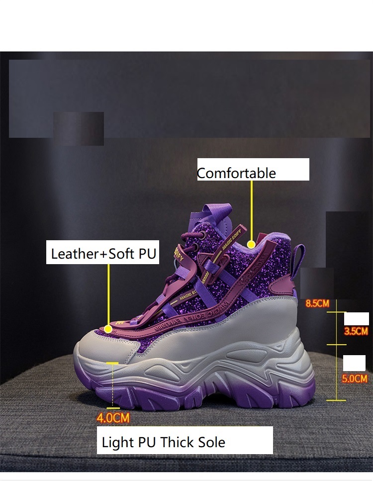 2025 Women's Hidden Wedge Snea - Chunky Sneaker Platform ulasan dan harga