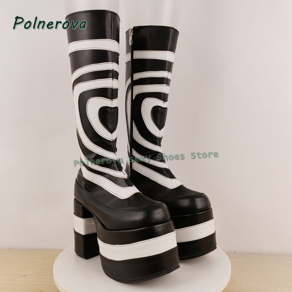 Heart Print Platform Fashion B - Street Fashion Trends ulasan dan harga