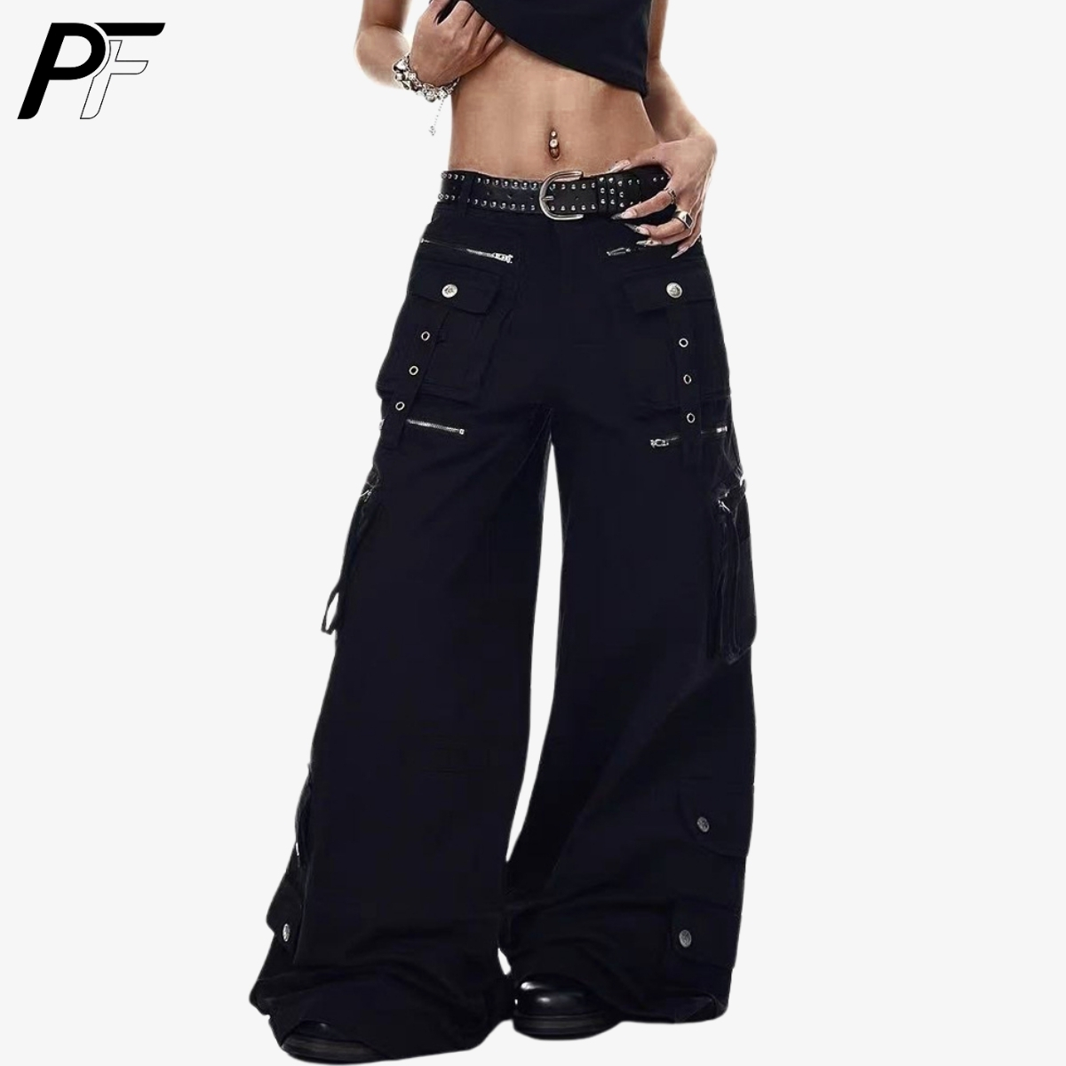 Grunge Techwear Wide Leg Cargo - Cargo Pant Wide ulasan dan harga