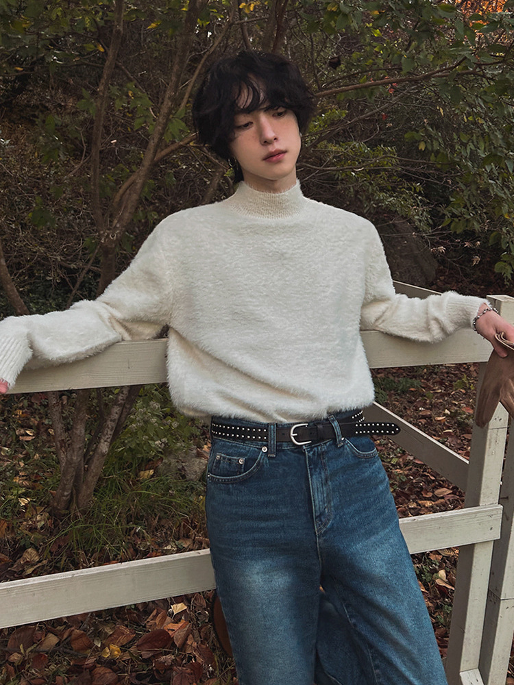 Fur Collar Pullovers Rock Mens - Street Fashion In London ulasan dan harga