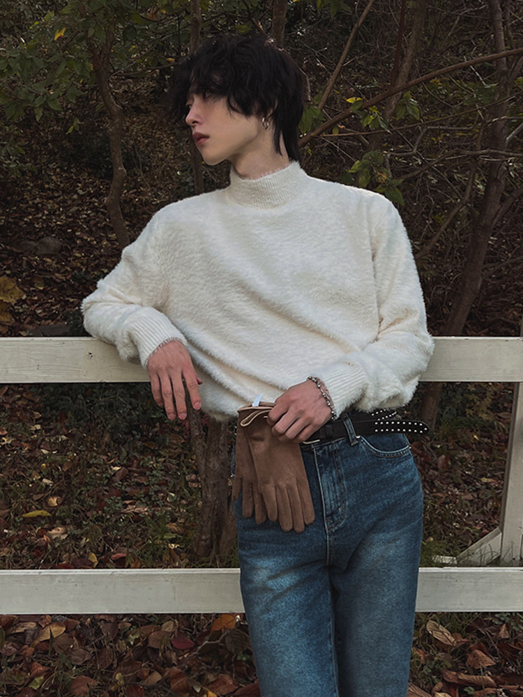 Fur Collar Pullovers Rock Mens - Street Fashion In London ulasan dan harga