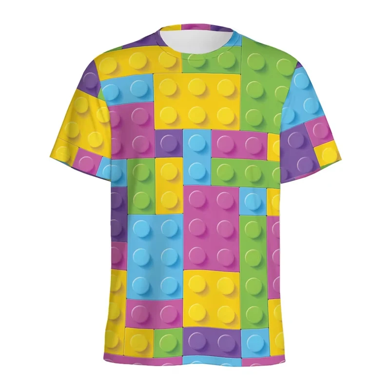 Retro Building Block 3D Printe - Street Fashion Videos ulasan dan harga