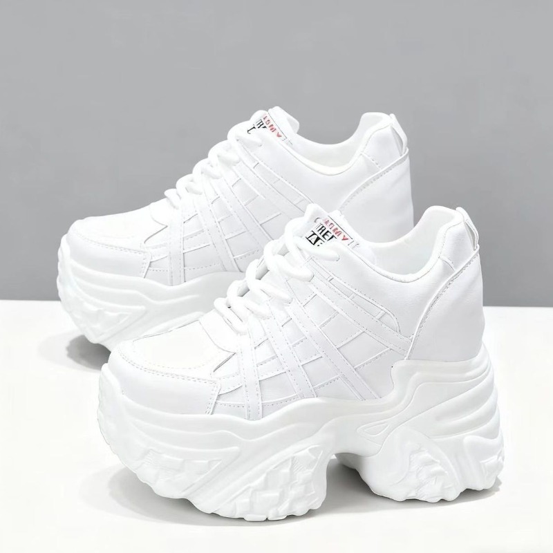 2026 New 10M 12CM Genuine Leat - Chunky Sneaker Platform ulasan dan harga
